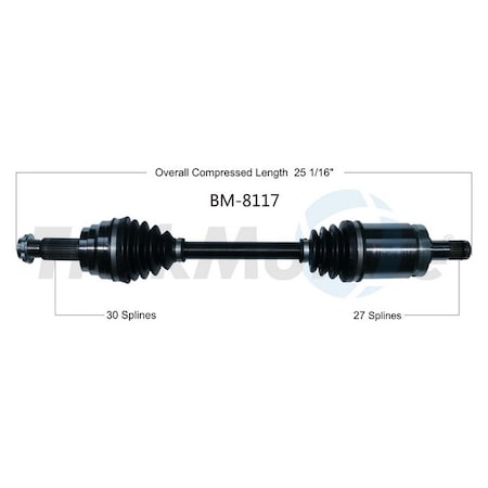 Surtrack Axle Cv Axle Shaft, BM-8117 BM-8117